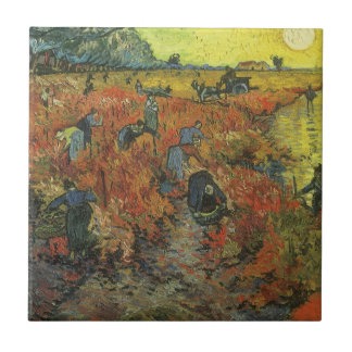 Azulejo De Cerámica Vincent van Gogh - La viña roja