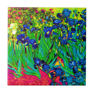 Azulejo De Cerámica Vincent Van Gogh - Lirios - Amante de las Flores A