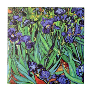 Azulejo De Cerámica Vincent Van Gogh - Lirios - Flower Lover Arte Fino