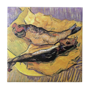 Azulejo De Cerámica Vincent Van Gogh - Naturaleza Muerta Bloaters Arte