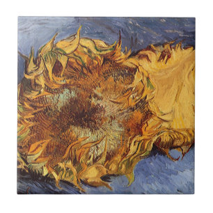 Azulejo De Cerámica Vincent van Gogh - Naturaleza muerta: Dos girasole