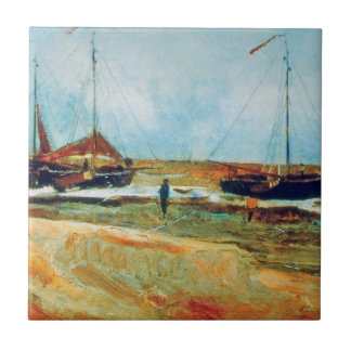 Azulejo De Cerámica Vincent Van Gogh - Playa en Scheveningen Arte Fino