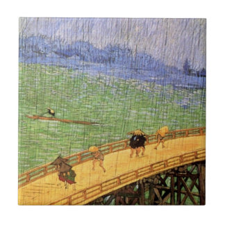 Azulejo De Cerámica Vincent Van Gogh - Puente bajo la lluvia Arte Japo