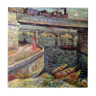 Azulejo De Cerámica Vincent Van Gogh - Puentes sobre el Sena