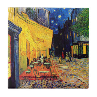 Azulejo De Cerámica Vincent Van Gogh - Terraza del Café por la Noche A