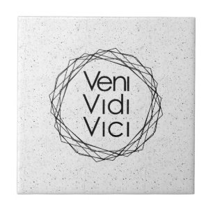 Azulejo De Cerámica Vine, yo vi, yo conquisté "Veni, Vidi, Vici "