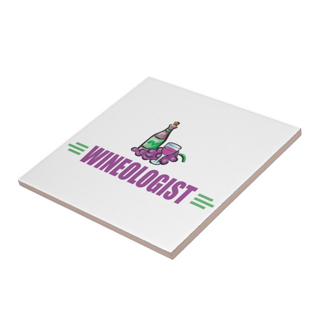 Azulejo De Cerámica Vino gracioso (Lado)