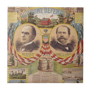 Azulejo De Cerámica Vintage Campaña Presidencial Fiesta Republicano