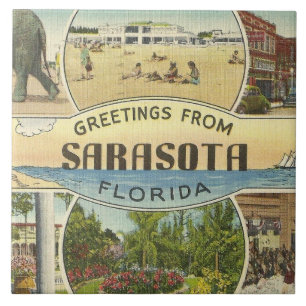Azulejo de cerámica vintage de Sarasota