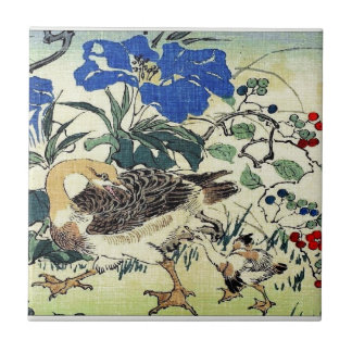 Azulejo De Cerámica Vintage japonés de Ukiyo-E del arte de Woodblock