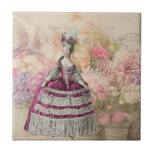Azulejo De Cerámica Vintage Marie Antoinette Cerámica Tile