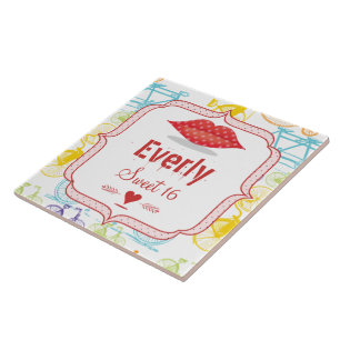 Azulejo De Cerámica Vintage Moderno Bicycle SWEET SESENTA LIPS DE PUNT