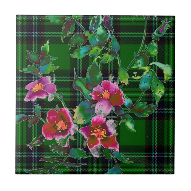 Azulejo De Cerámica Vintage Rosa (Frente)