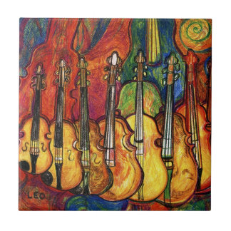 Azulejo De Cerámica Violines