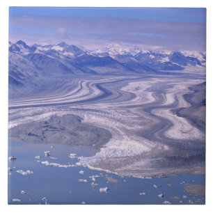 Azulejo De Cerámica Vista aérea del glaciar Lowell, nacional de Kluan