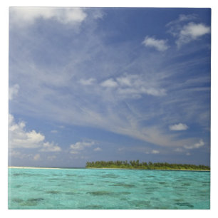 Azulejo De Cerámica Vista de la isla de Funadoo desde Funadovilligilli
