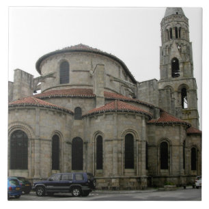 Azulejo De Cerámica Vista del chapitel de la iglesia (foto)