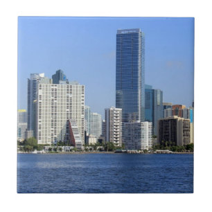 Azulejo De Cerámica Vista del horizonte de Miami