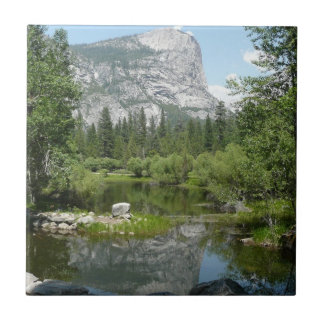 Azulejo De Cerámica Vista del lago Mirror en el Parque Nacional Yosemi