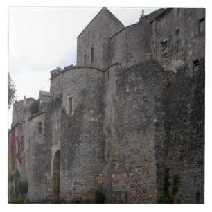 Azulejo De Cerámica Vista del pueblo fortificado (foto) 3