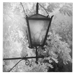 Azulejo De Cerámica Vista en blanco y negro de una luminaria