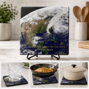 Azulejo De Cerámica Vista satelital del huracán Sandy