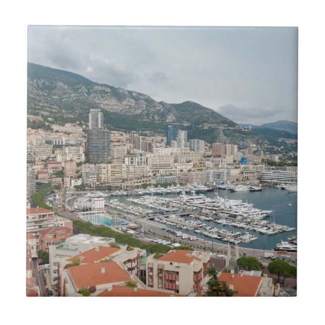 Azulejo De Cerámica Vistas a Mónaco y Montecarlo (Frente)