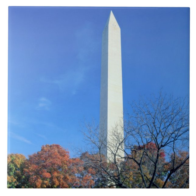 Azulejo De Cerámica WASHINGTON, D.C. EE. UU. El monumento a Washington (Frente)