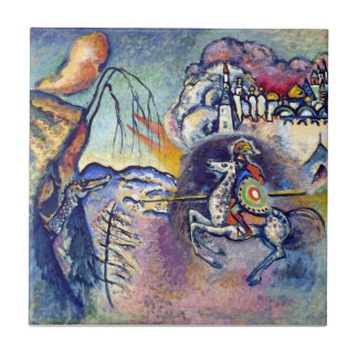 Azulejo De Cerámica Wassily Kandinsky - San Jorge y los jinetes
