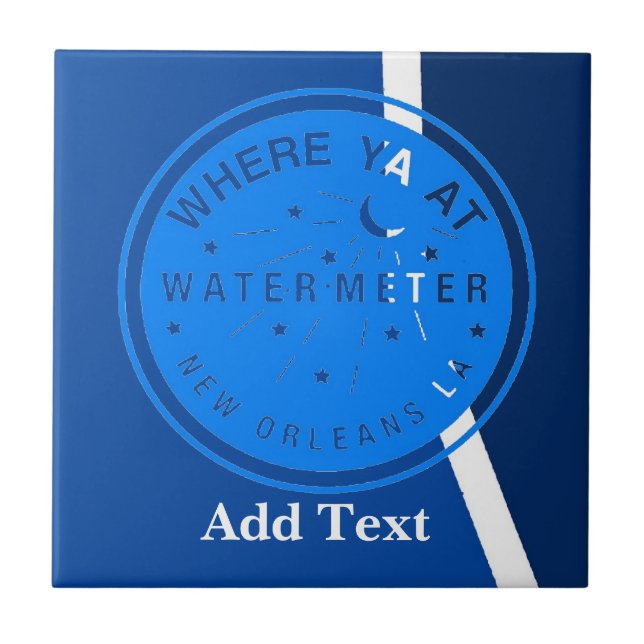 Azulejo De Cerámica Water Meter, Who DaT, Dutch Look, Personalize (Frente)