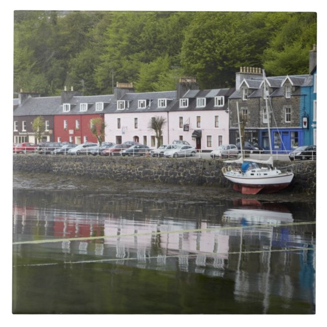Azulejo De Cerámica Waterfront, Tobermory, Isla de Mull, Escocia, 2 (Frente)
