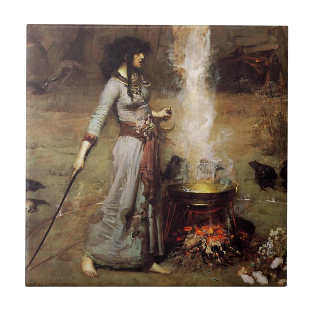 Azulejo De Cerámica Waterhouse La Milla de Círculo Mágico (Frente)