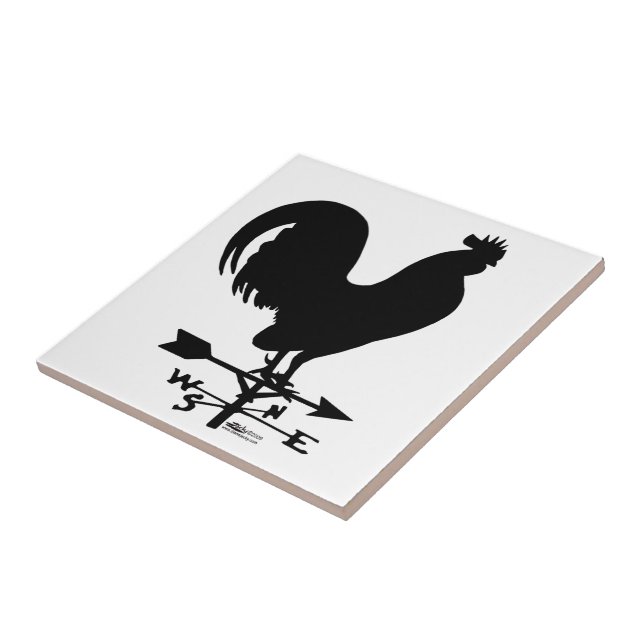 Azulejo De Cerámica Weathervane Rooster (Lado)