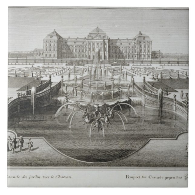 Azulejo De Cerámica Weissenstein, visión hacia el castillo de la barra (Frente)