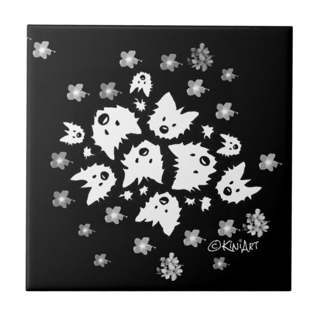 Azulejo De Cerámica Westie Bouquet Tile (Frente)