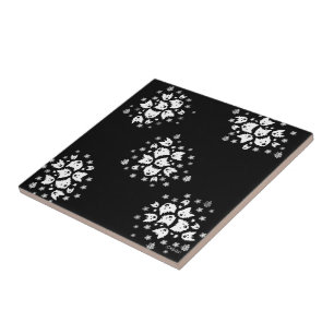 Azulejo De Cerámica Westie Bouquet Tile