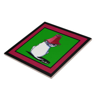 Azulejo De Cerámica Westie Fiesta Dawg Tile