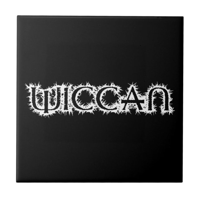 Azulejo De Cerámica Wiccan (Frente)