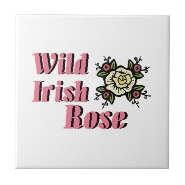 Azulejo De Cerámica Wild Irish Rosa (Frente)