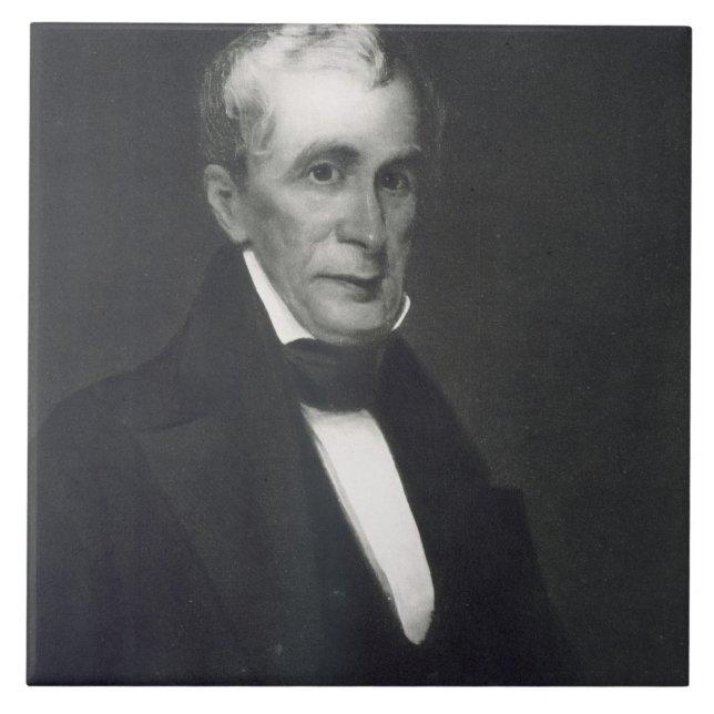 Azulejo De Cerámica William Henry Harrison, 9no presidente de la unión (Frente)