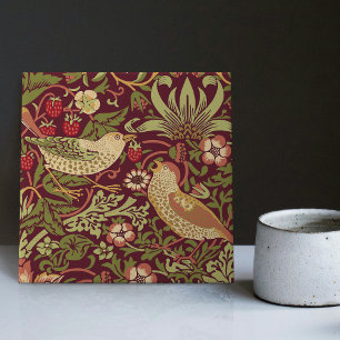 Azulejo de cerámica William Morris Strawberry Thie