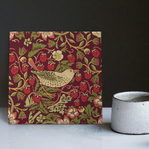 Azulejo de cerámica William Morris Strawberry Thie