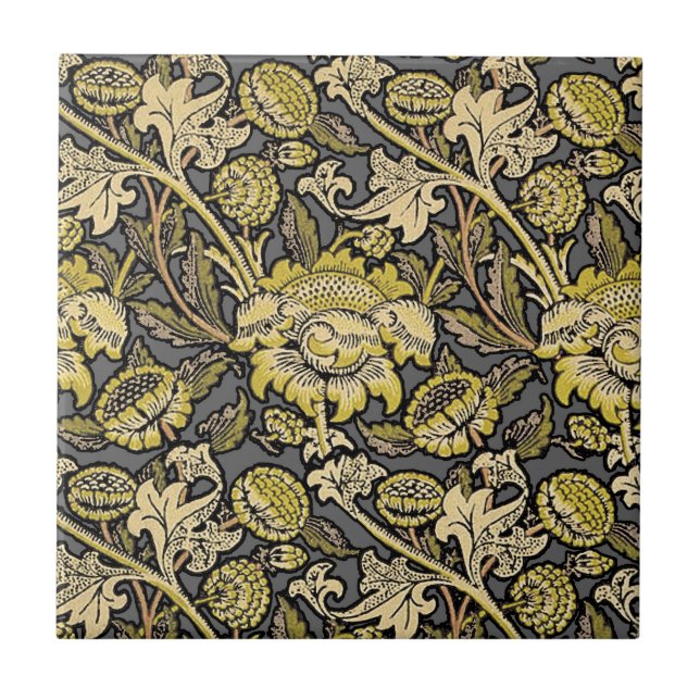 Azulejo De Cerámica William Morris Wey Floral Wallpaper (Frente)