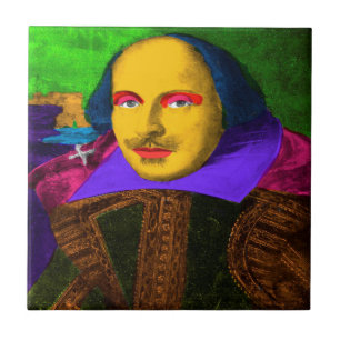 Azulejo De Cerámica William Shakespeare Pop Art
