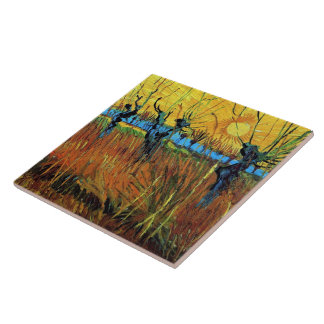 Azulejo De Cerámica Willows at Sunset (F572) Van Gogh Bella Artes