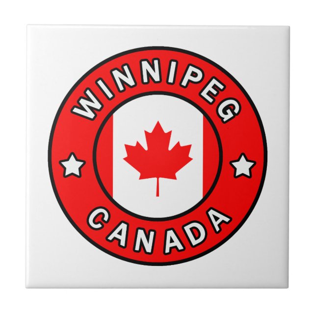 Azulejo De Cerámica Winnipeg Canada (Frente)