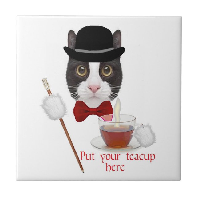 Azulejo De Cerámica Winston el gato (Frente)