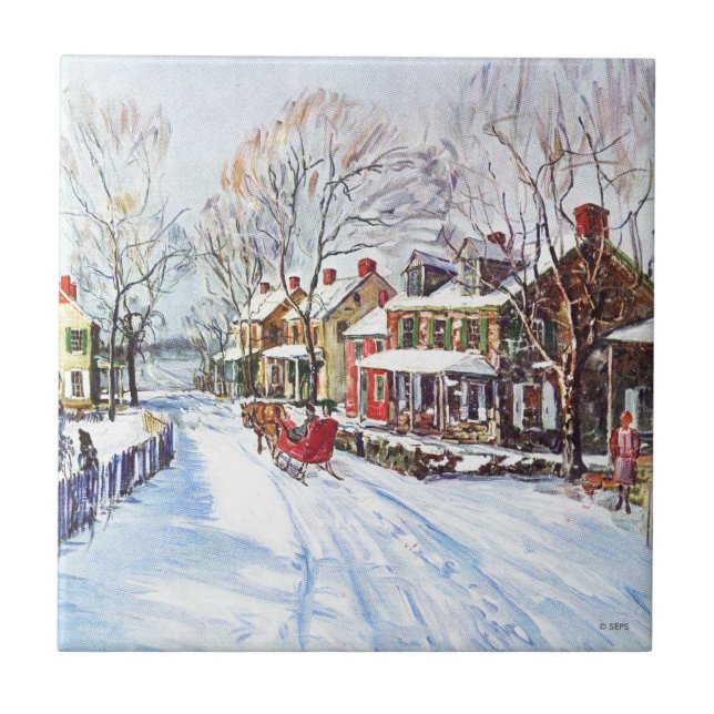 Azulejo De Cerámica Winter Wonderland (Frente)