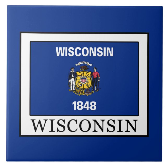 Azulejo De Cerámica Wisconsin (Frente)