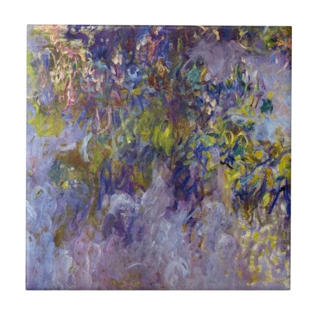 Azulejo De Cerámica Wisteria (a la izquierda) de Claude Monet (Frente)